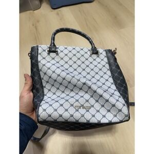 Steve Madden BKIA Mini Navy Blue Shopper Purse Tote Handbag